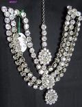 Maatha Patti, Inidian Forehead Gear & Hair Customary Jewelry w/ Tika #5887